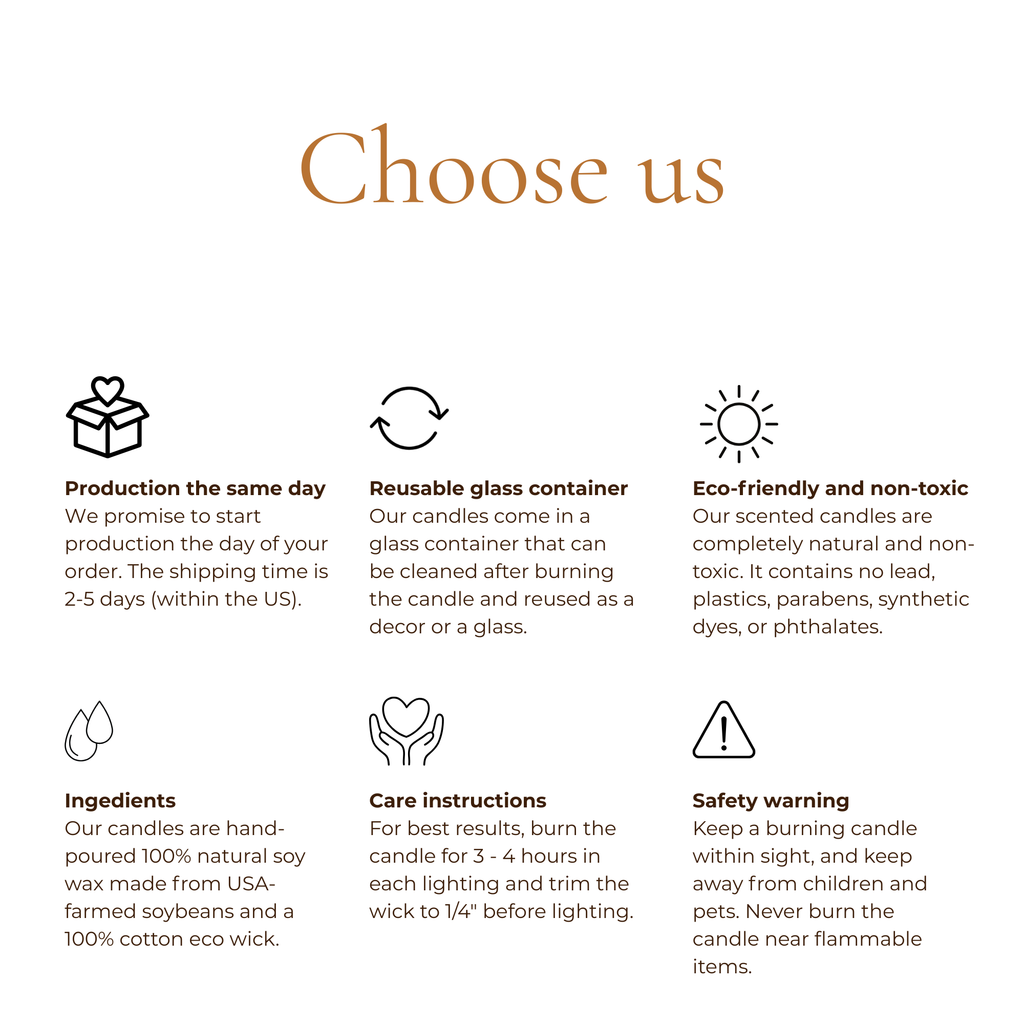 Custom candle for her — information and specs